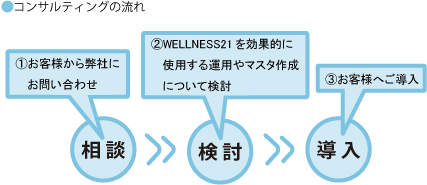 保健指導ソフトのコンサルティングの流れ図